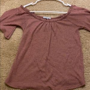 Off the shoulder laced shirt